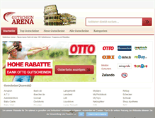 Tablet Screenshot of gutschein-arena.de