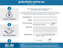 Tablet Screenshot of gutschein-arena.eu